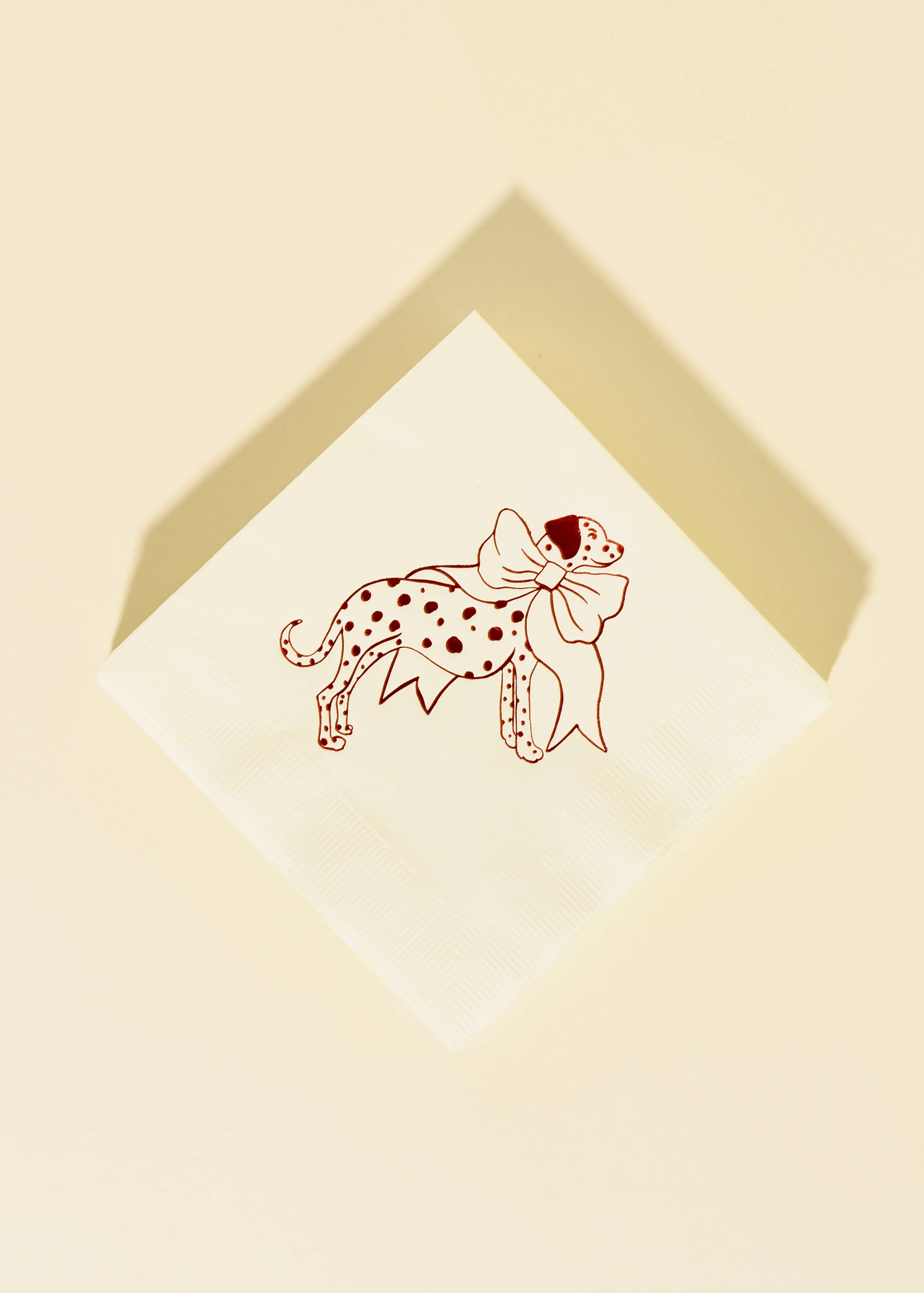Dalmatian Red and White Napkin - Set of 20