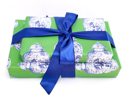 Green Ginger Jar Gift Wrap