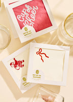 Classic Red Bow Cocktail Paper Beverage Napkins - Set of 20