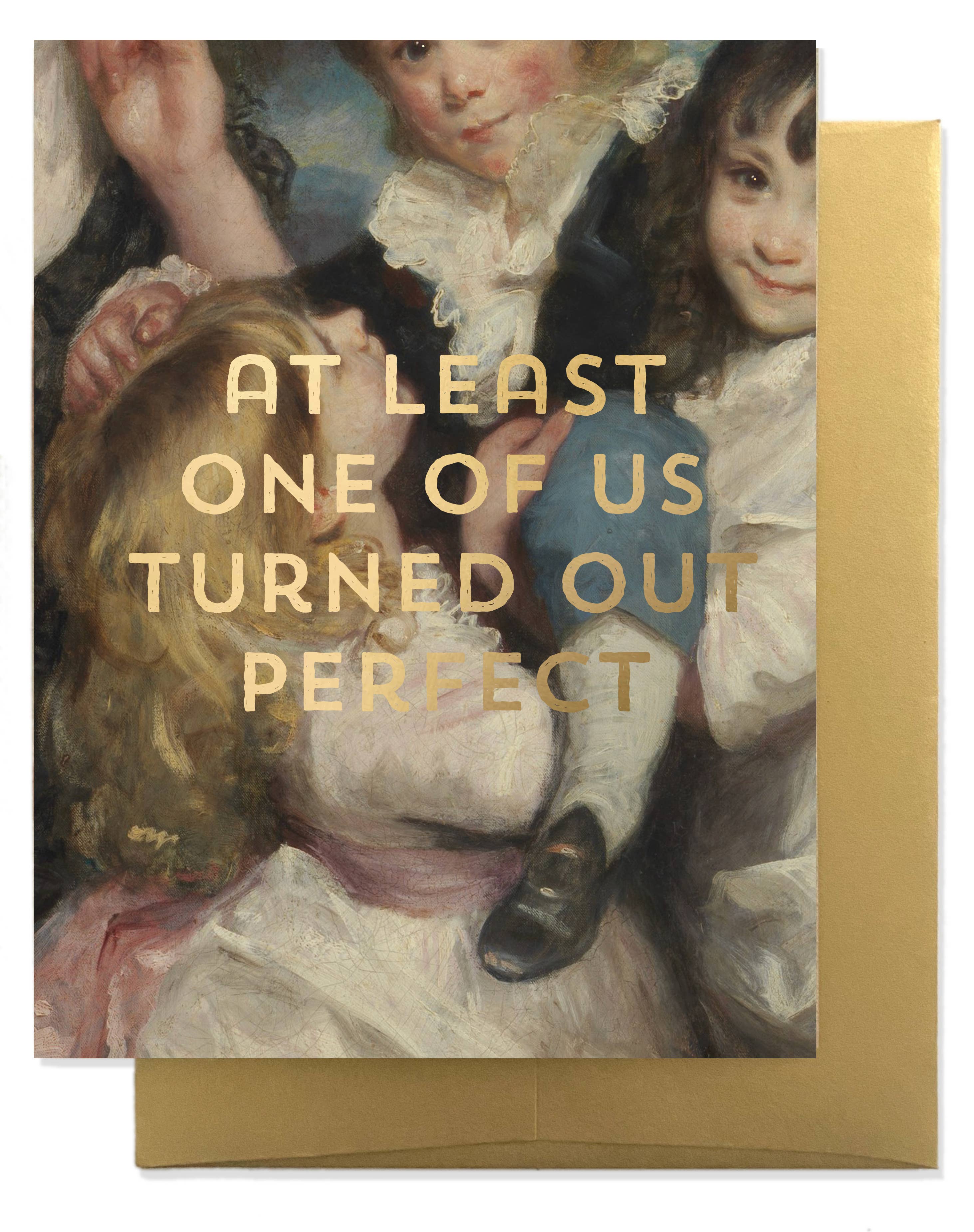 ONE PERFECT Greeting Card - Gold Foil