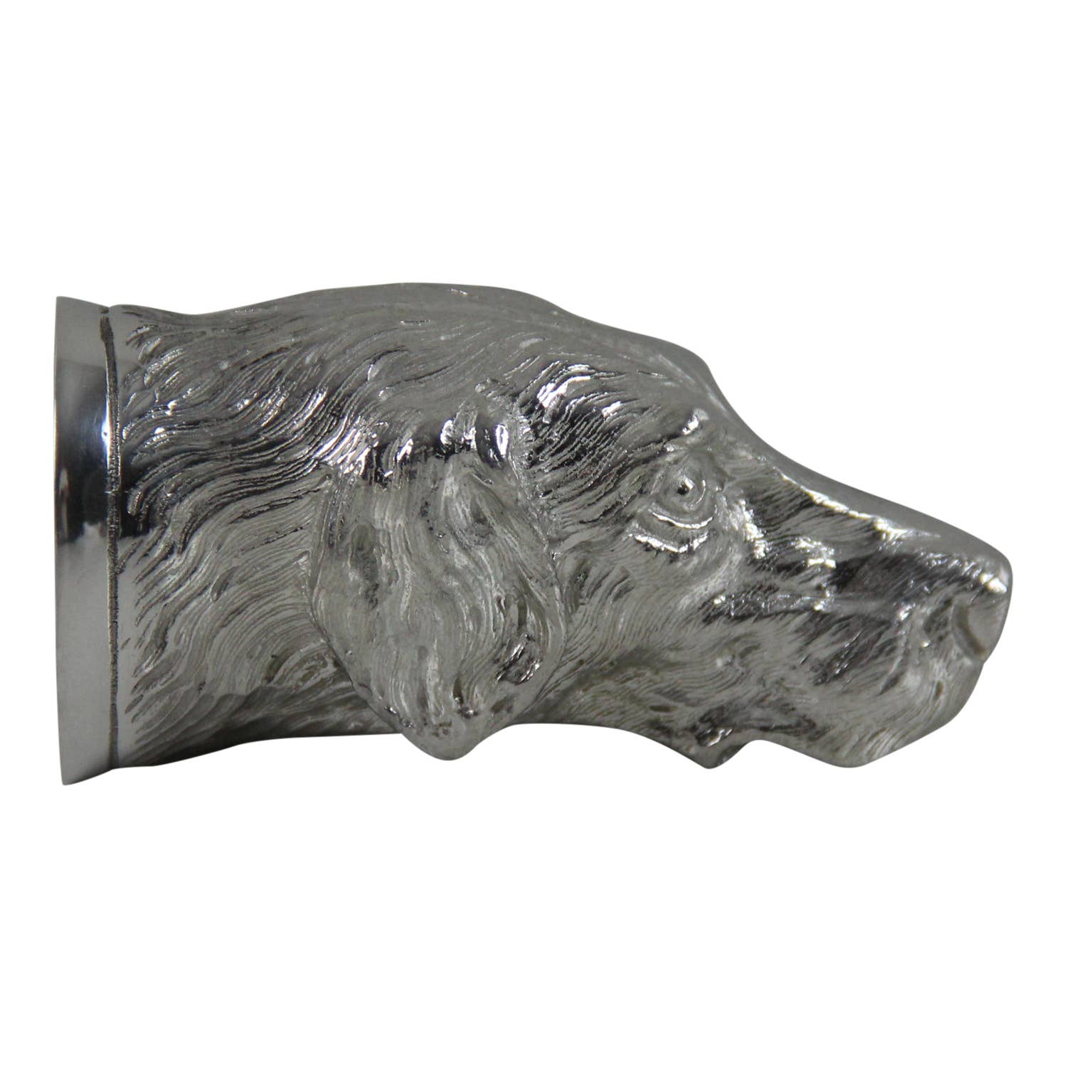 English Pewter Dog Head Jigger