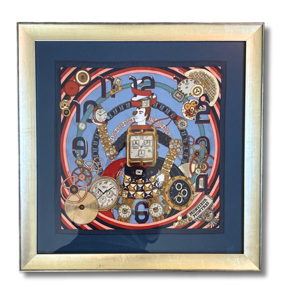 Hermès Framed Vintage Silk Scarf